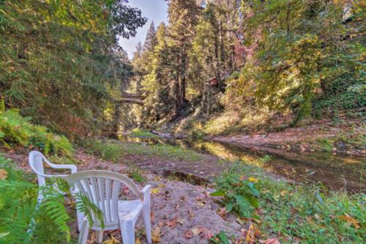 Riverfront Cottage In Redwoods W / Decks + Beach! - thumb 4